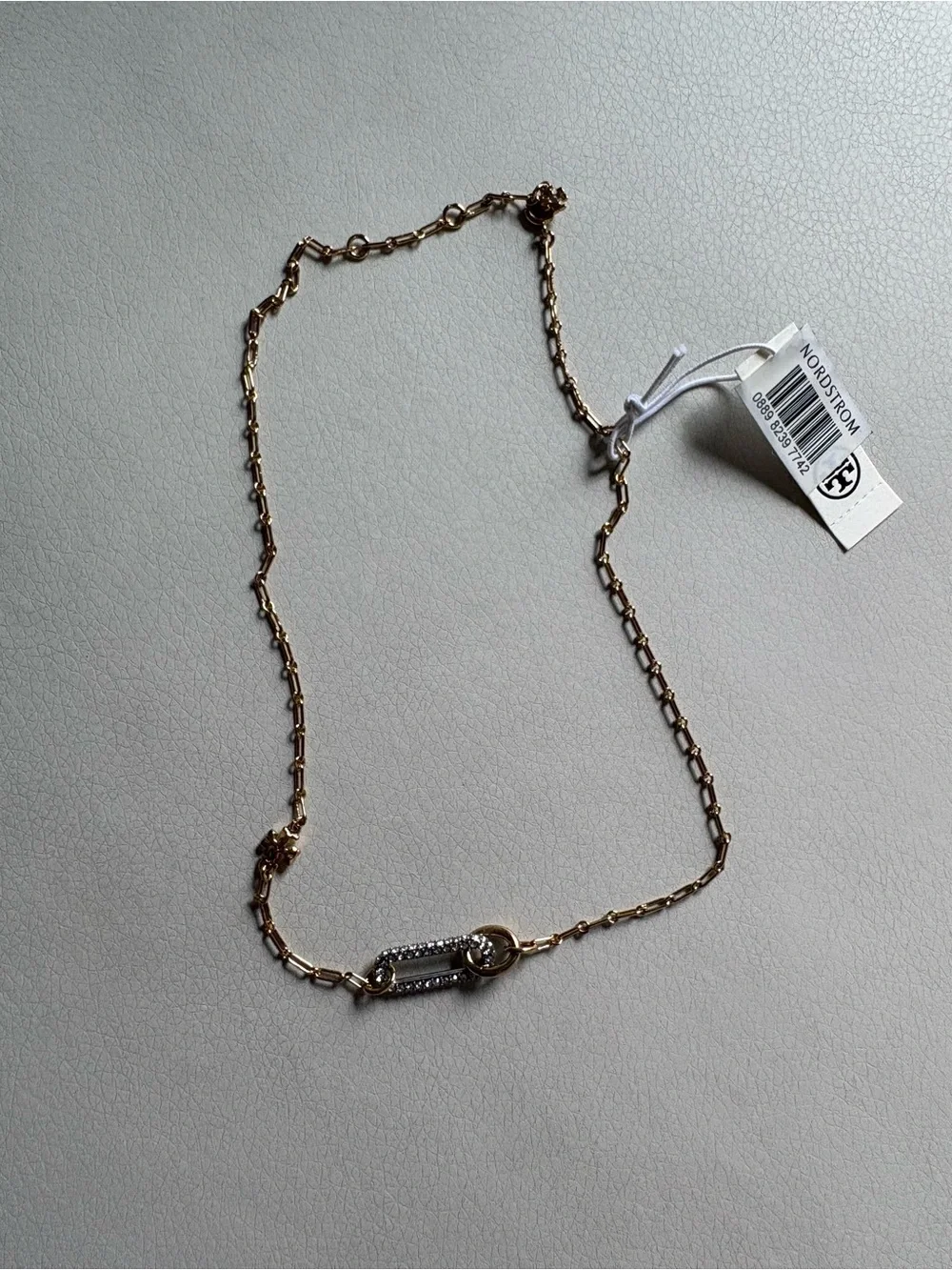 Tory Burch ROXANNE CHAIN CARABINER PENDANT NECKLACE